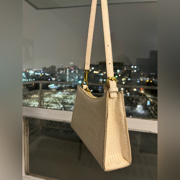 Retro Classic Shoulder Bag Purse Crossbody Vintage Crocodile Pattern -2 Straps - Picture 4 of 5